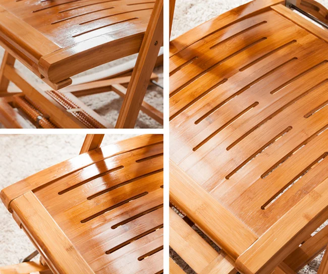 
Wholesale simple design home used foldable recliner comfortable stocked bamboo relaxing chair 