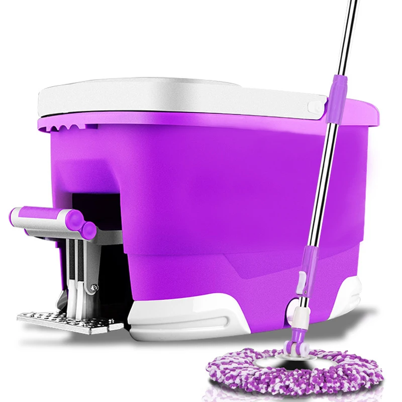 8L Capacity Bucket Super Easy Pedal 360 Degree Spin Magic Mop Lazy Floor Cleaner Mop