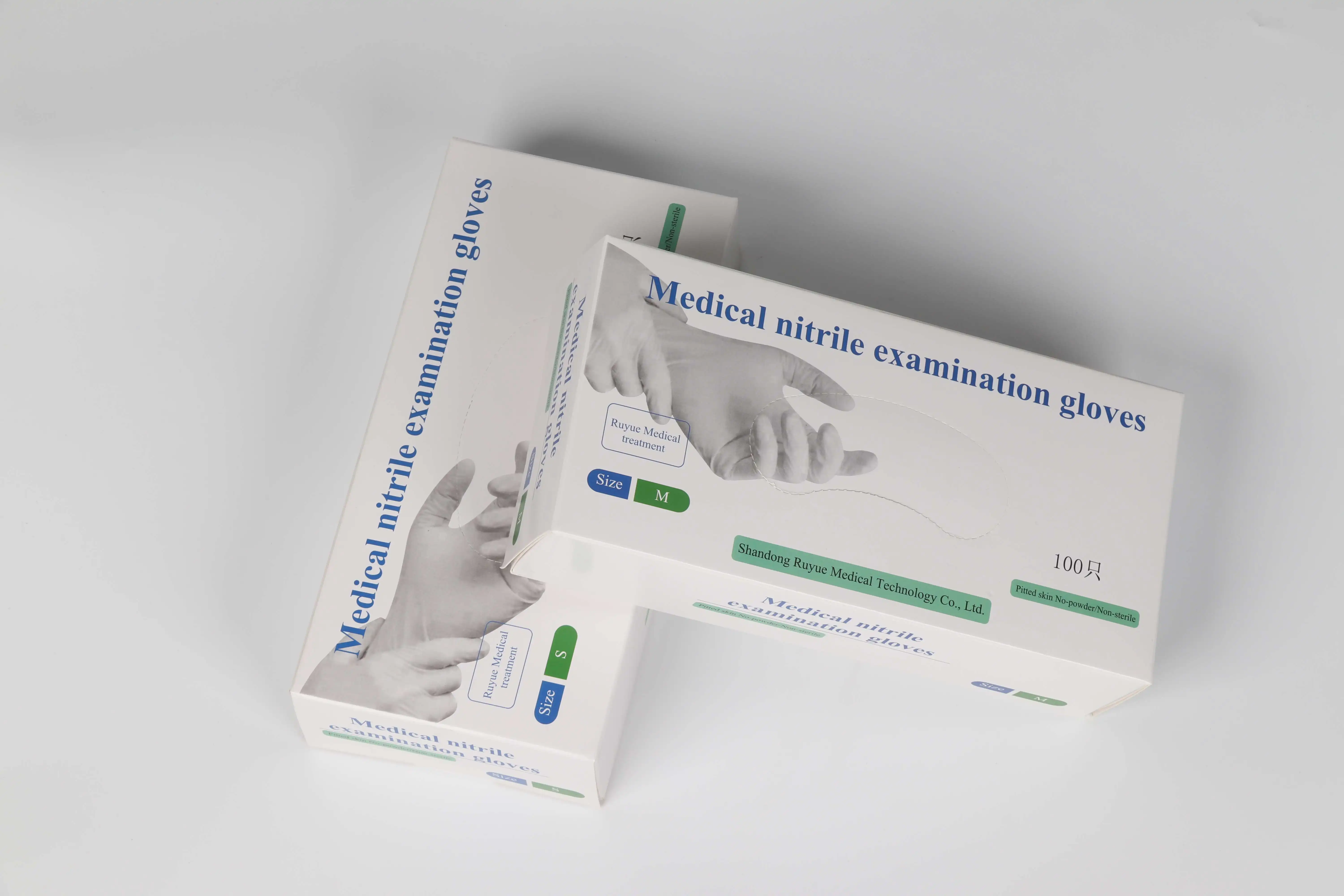 White Black Powder Free Disposable Latex Gloves