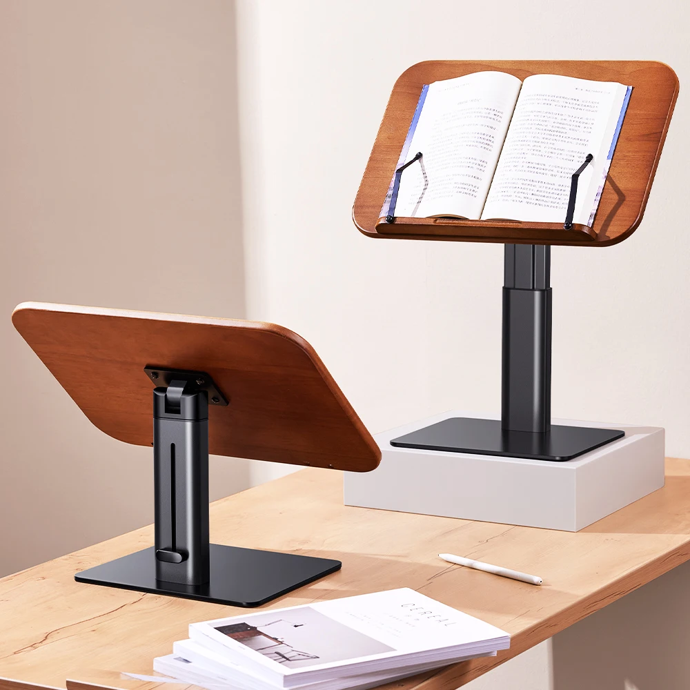 Hot Selling Height Adjustable Wooden Holder Wood Book Stand For Book Reading Folding Bookstand