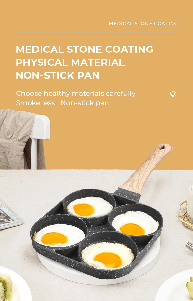 Luxury high quality home kitchenware factory custom non-stick pan die-cast mini pan breakfast pan