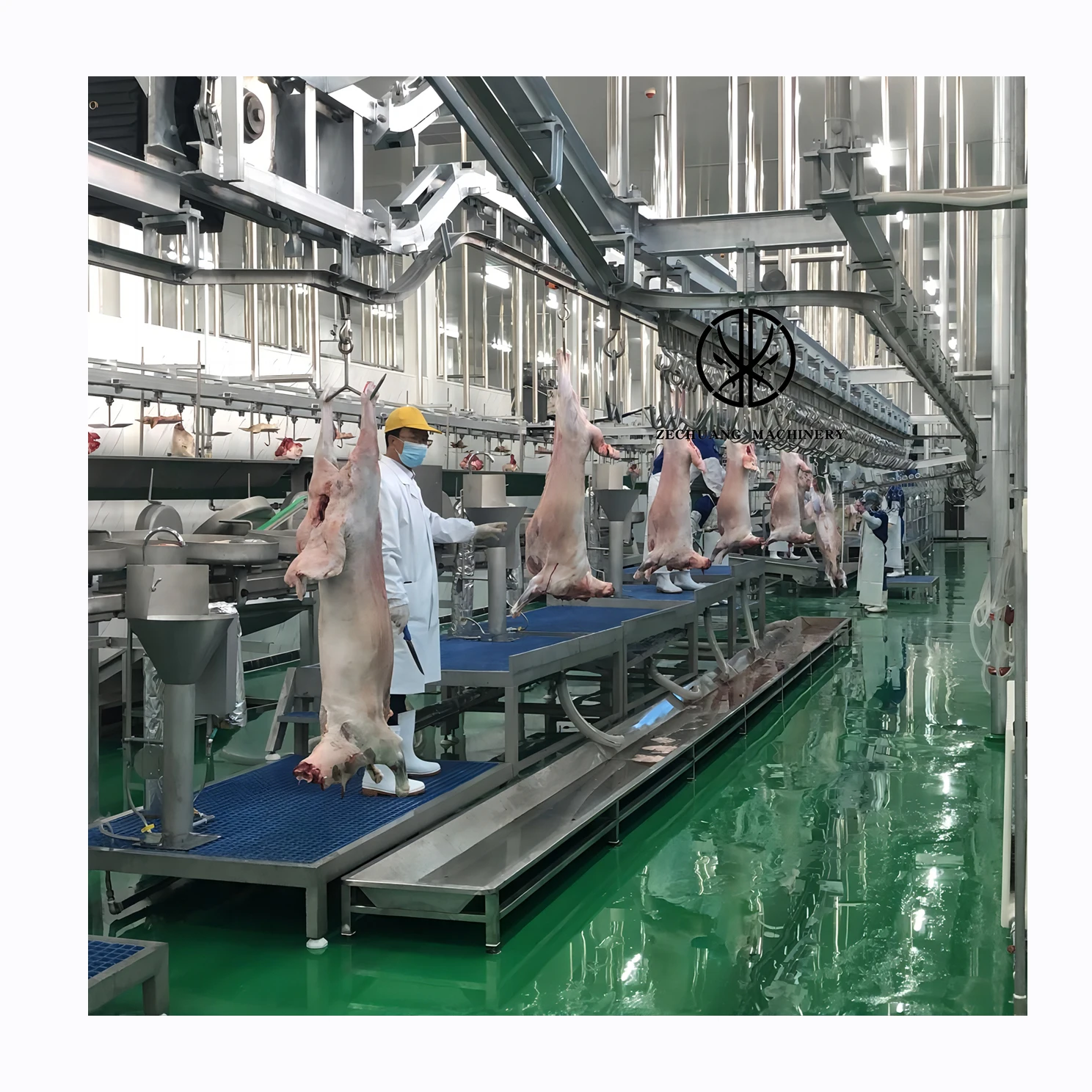 Factory Supply Complete Halal Goat Abattoir Equipment Skin Remove Machine For Mutton Slaughtering Processing Line