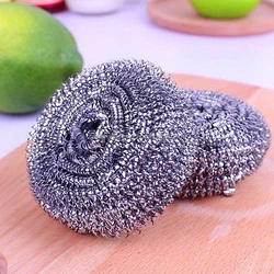 Eco Friendly Stainless Steel Indonesia Hot Sale Household Dish Washing OPP Bags Packing Kitchen Sponge Wire Scourer