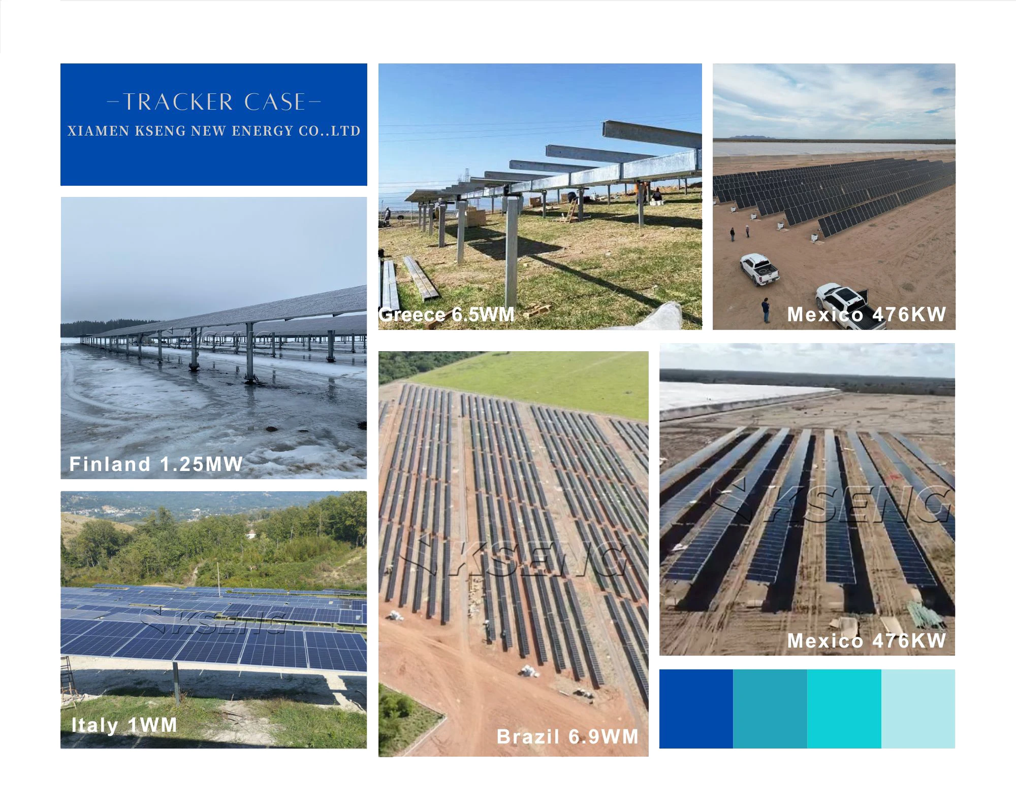 1MW single axis solar tracker mounting system ground mounted solar tracking kit ground solar tracker 1 axes