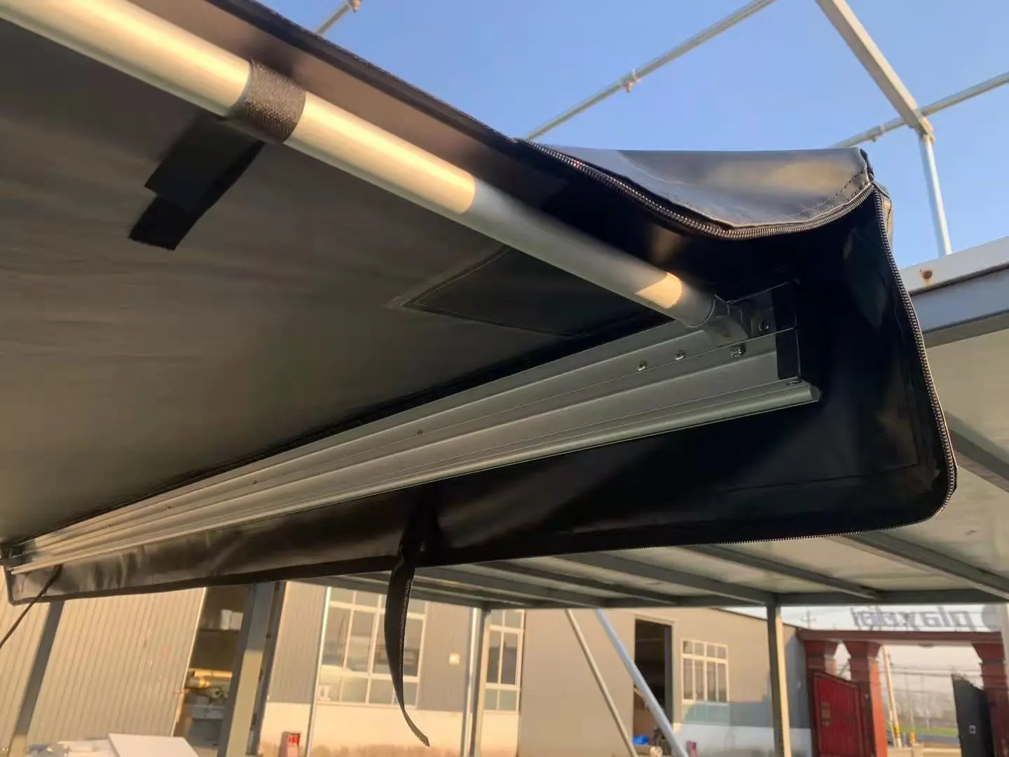 Summer Car Camping Sun Shade 4x4 Flat Shelter with Roof Placement 5m Oxford Polyester Car Side Awning Tent 2 Person 4WD Vehicles