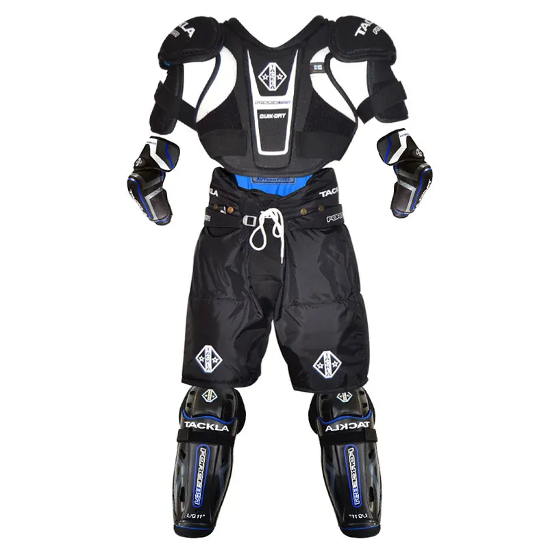 TACKLA 1 Shoulder Pad/1 Ice Pants/2 Elbow Protectors/2 Knee Protectors Hockey Protective Gear for Inline Hockey