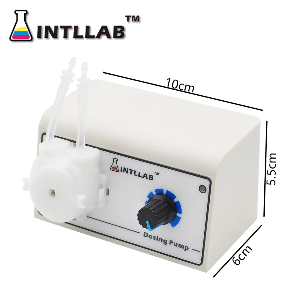 INTLLAB Peristaltic Liquid Pump Dosing Pump for Aquarium Lab Water Analytical