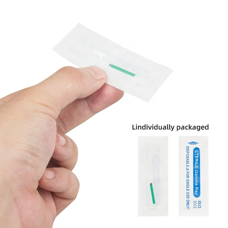 Tattoo Hand tool Needles Lip Eyebrow Blades 12F 16U Permanent Makeup 14 Manual Microblading Needles
