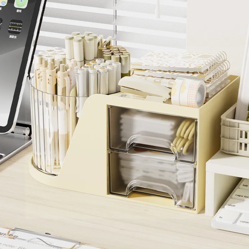 Table Top Rotating Makeup Brush Storage Box Cosmetic Storage Box Storage Rack Makeup Table Office Desktop Organizer