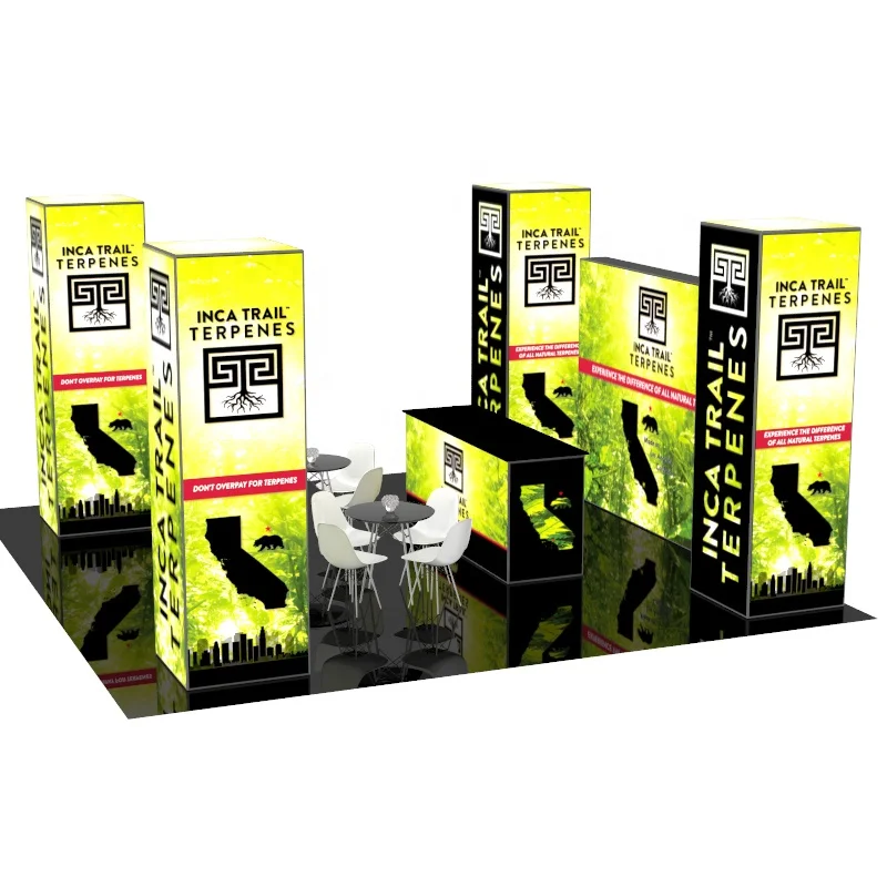 Easy Installation  Tension Fabric Backdrop Trade Show Booth 10x20 Display Light Exhibition Modular Display Exhibitions Stands