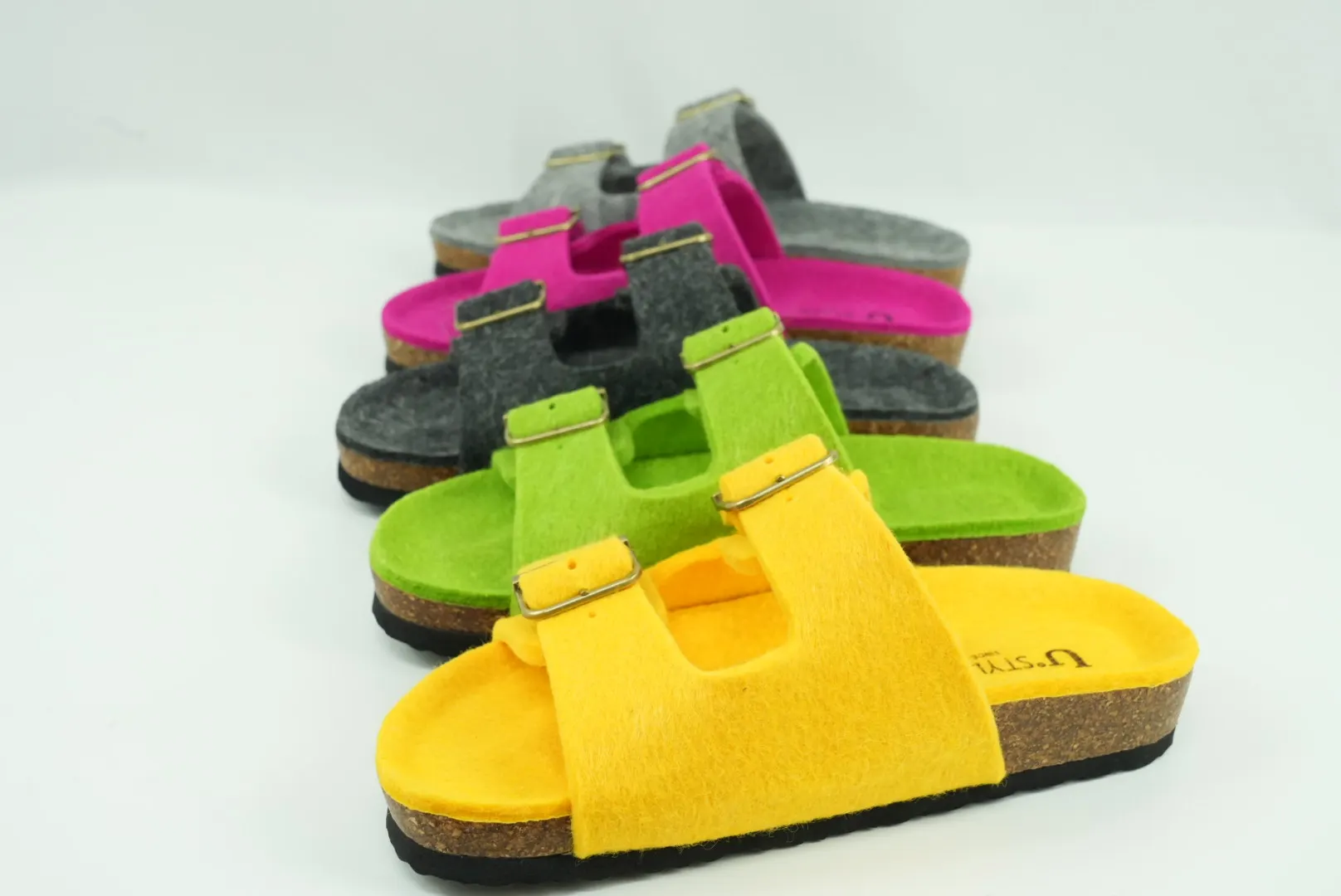 NEW women and  girls spring  summer outside wear flip-flops Flat eva soft beach slippers felt material sandals