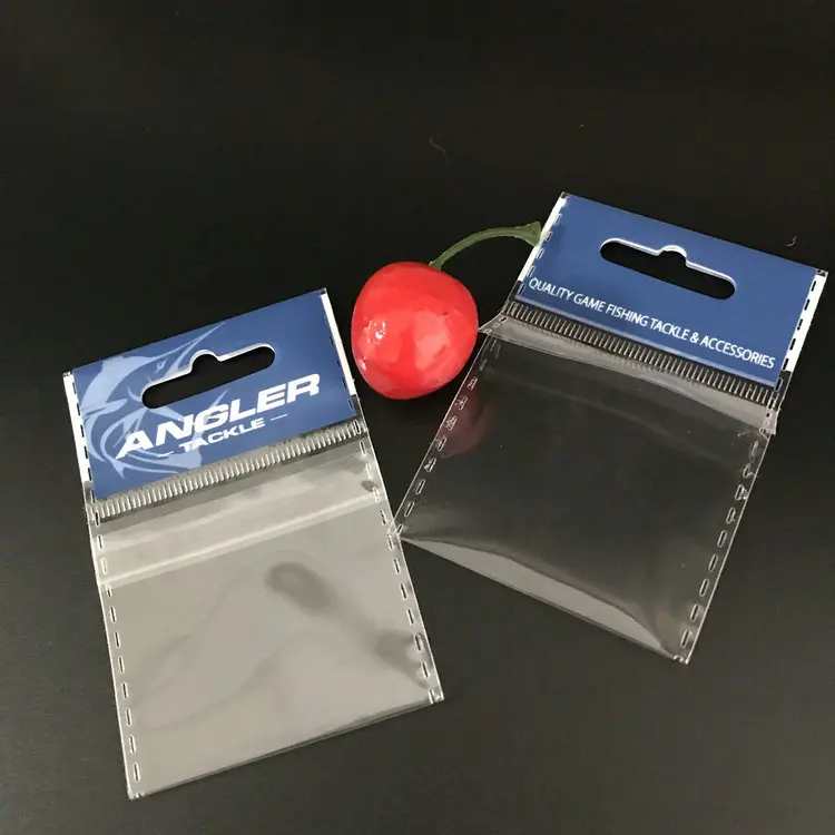 
Small Size Mini Opp Plastic Printed On Header Fishing Bag 