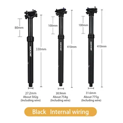 ZOOM Seatpost 27.2mm/30.9mm/31.6mm Mountain Bike seat tube Hydraulic Lifting Remote Control Adjustable Seatpost