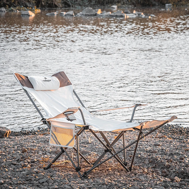 chanodug brand Portable Folding Beach Chair With Backrest Convenient Relaxation Chair For Outdoor Camping & Hiking