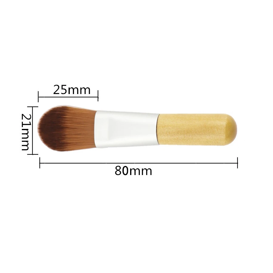 Wholesale single mini makeup brush bamboo handle Foundation Brush vegan Smudge