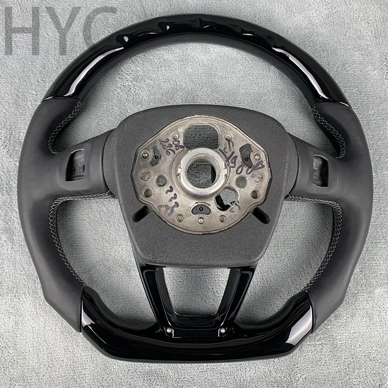 Customized car accessories For Audi A6 A7 A8 S6 S7 S8 C8 2018 2019 2020 2021 2022 2023 Gloss Black Steering Wheel
