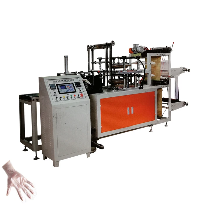 HDPE plastic gloves making machine with double layer