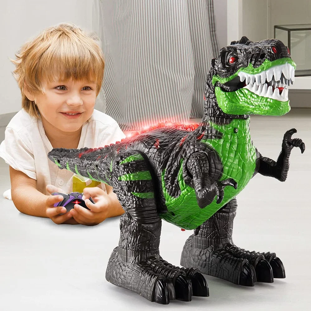 8 channels electric rc T-Rex toy remote control dinosaur simulation walking rotation dino tyrannosaurus toy with light and sound
