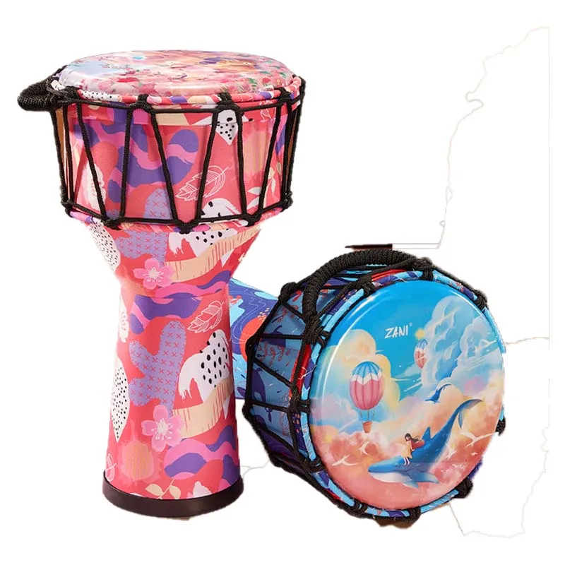 Окрашенный Африканский Djembe веревочный барабан сумка и ремешок из углеродного волокна