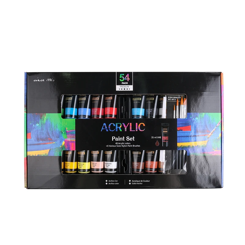 Factory Price 24 Colors 35ml Acrylic Paint Tube Custom 24 Colors Acrylic Paint Set