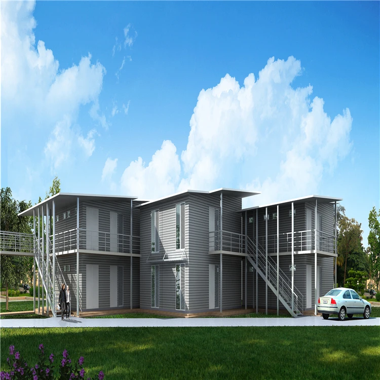 Beautiful Long Life Prefab Light Steel And Glass Houses With Furniture