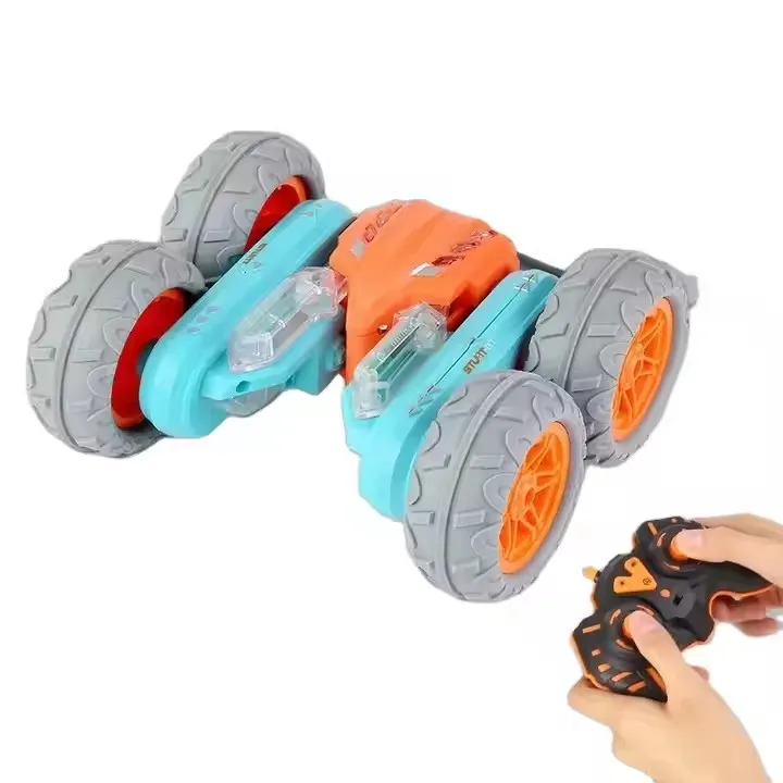 Rc double-sided remote control toys vehicle 2024 Remote control double side 360 degree dancing stunt rc car toy with light