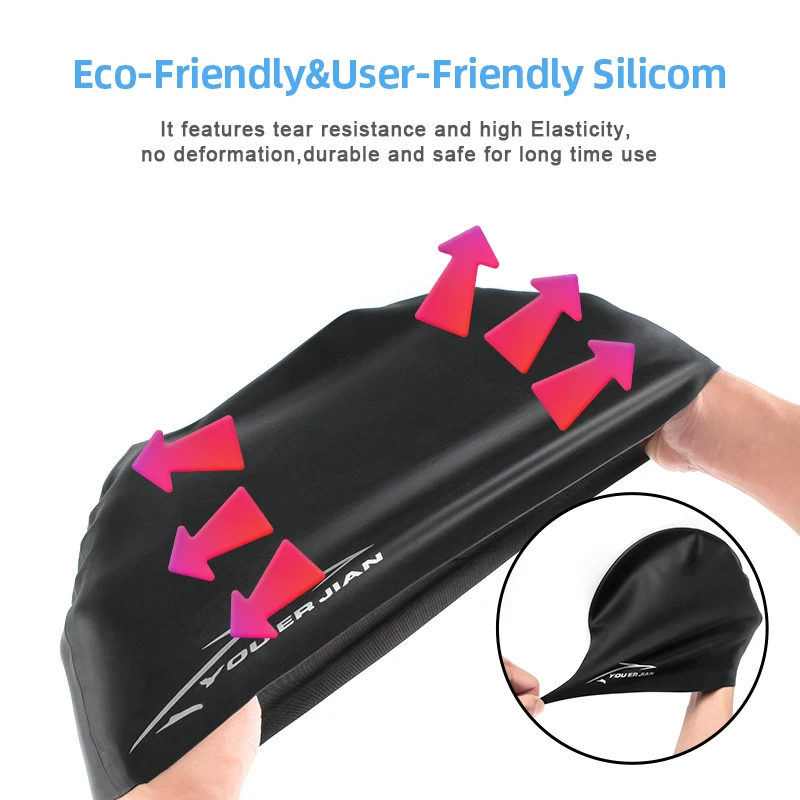 Hot sale Swimming Caps High Quality Best Water-proof Swimming Hats High Elasticity Silicone Swim Caps