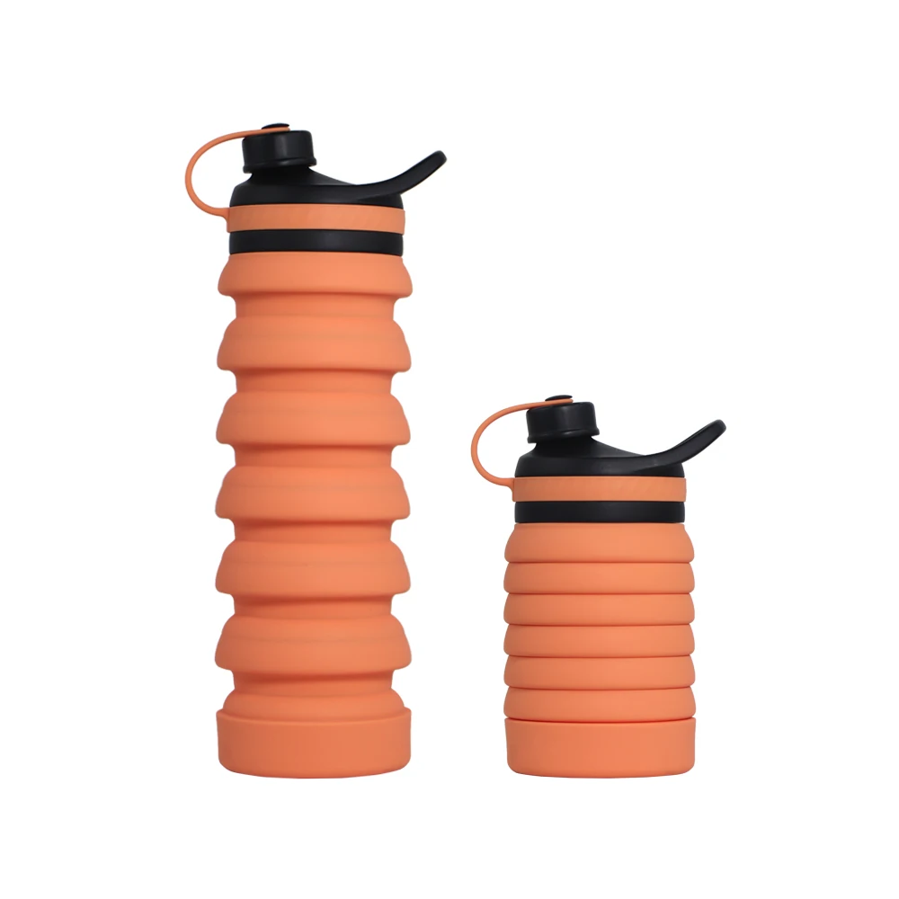 Customized Logo ECO BPA Free Smart Cold Bike Drinking Plastic Silicone Foldable Sports Collapsible Water Bottle