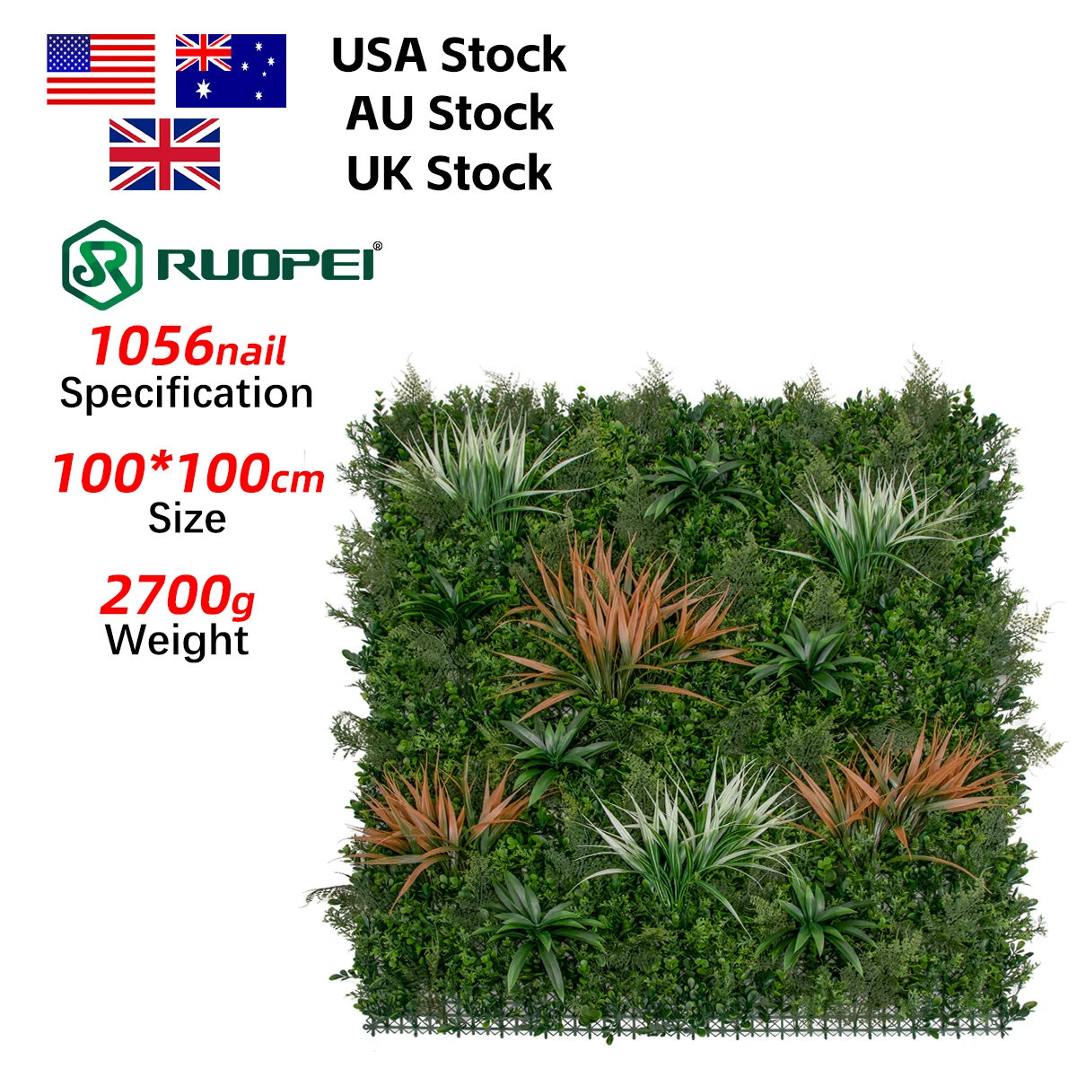 Pq89 Vertical Garden Wall Decorative 3ft Firenze Style Artificial Plant Living Wall Panel Artificial Foliage Backdrop for Home