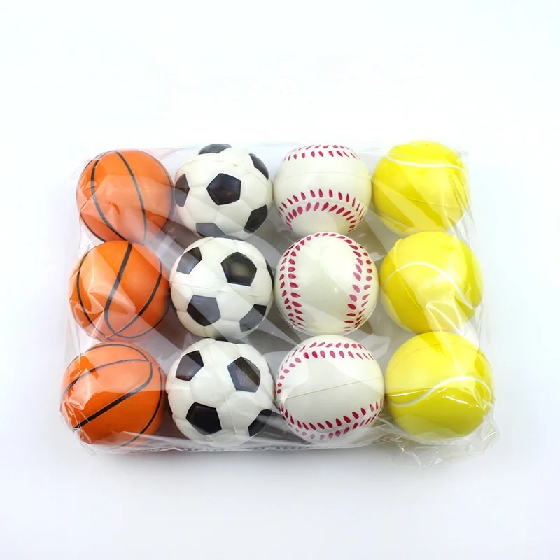 Bulk Cheap Custom Logo Printed Stress Ball Custom Football Basketball Soccer Baseball Tennis Stress Ball Toy