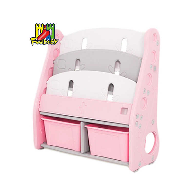 Пластиковая книжная полка Feelbaby для детей дошкольного возраста с защитой от