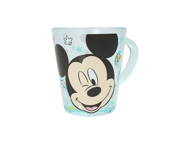 Disney Mickey crystal cup tableware transparent cup mugs Drinking Cup Children water glasses