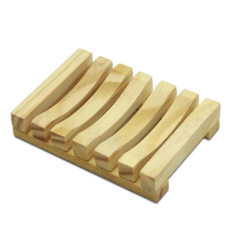 ECO friendly Bamboo Wooden Soap Dish Holder Tray Wood Bar Soap Saver Self Draining Soap Case for Shower