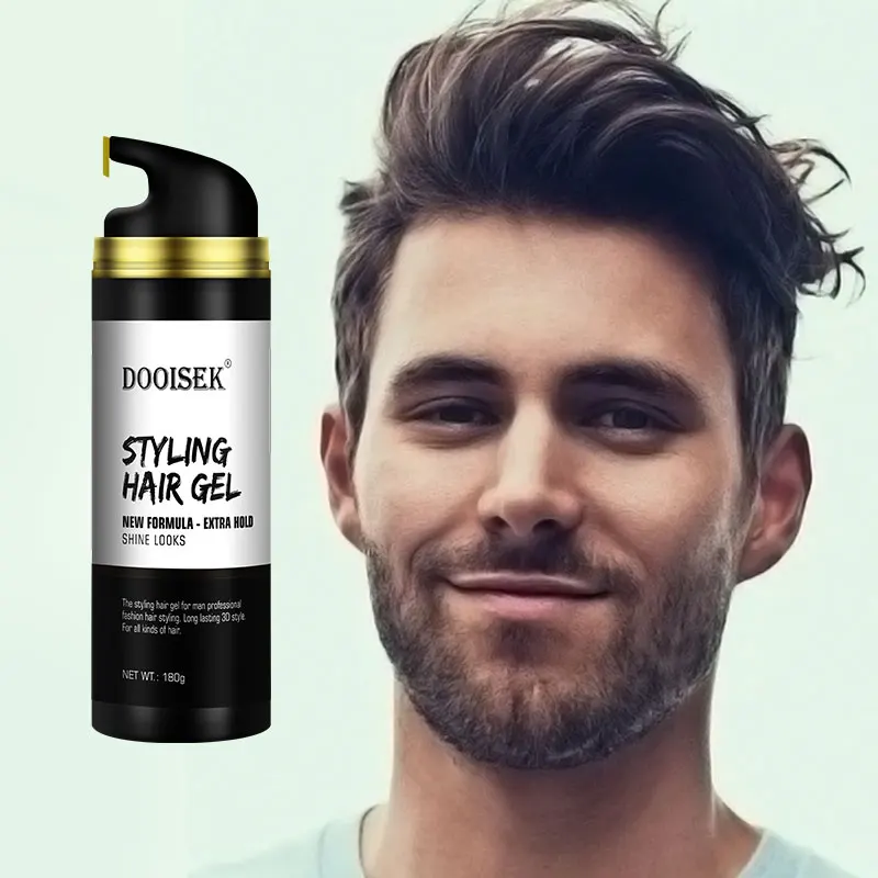 Factory Hot Sale Men Extreme Hold Hair Gel Curly Hair Styling Gel Wax Private Label Custom Styling Hair Gel With free sample