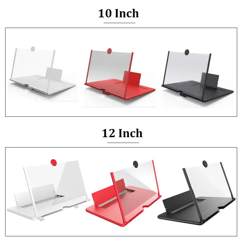 Portable Mobile Phone Curved HD Screen Amplifier 12inch HD Screen Bracket Magnifier Tools for iPhone Samsung Xiaomi Phone