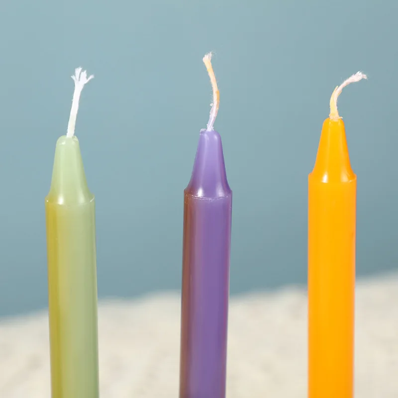Wholesale 12 Color Long Pole Candles Household Paraffin Wax General Emergency Lighting Candles With Gift Box