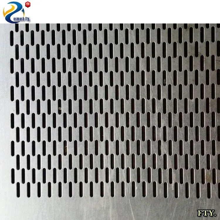 bridge type hole antiskid steel perforated metal mesh plate slotted hole