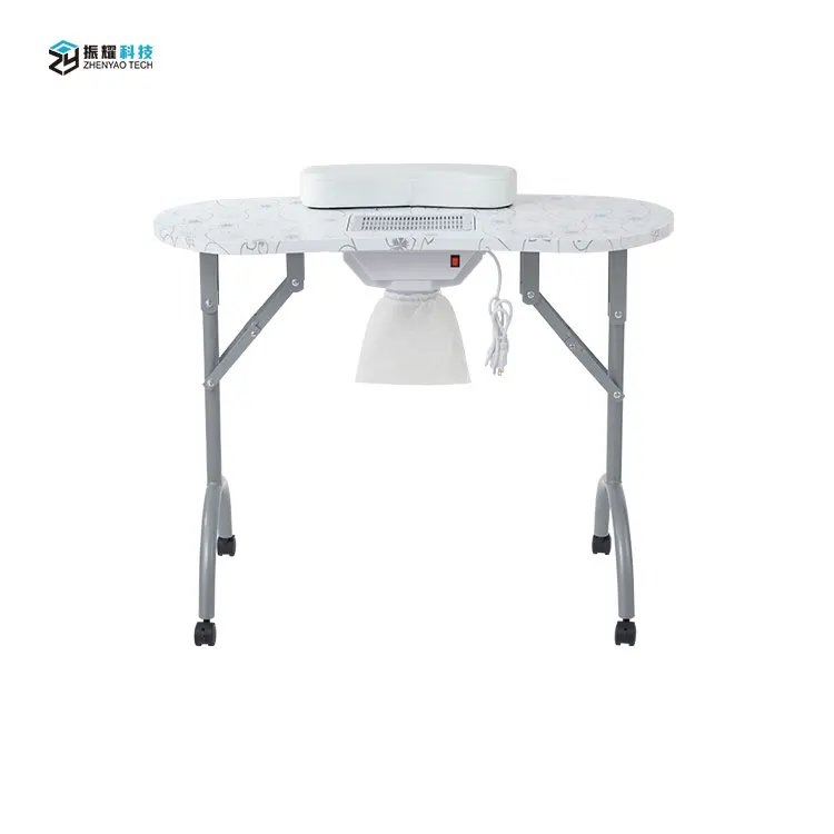 Modern Folding Style Nail Salon Manicure Table With Exhaust Fan