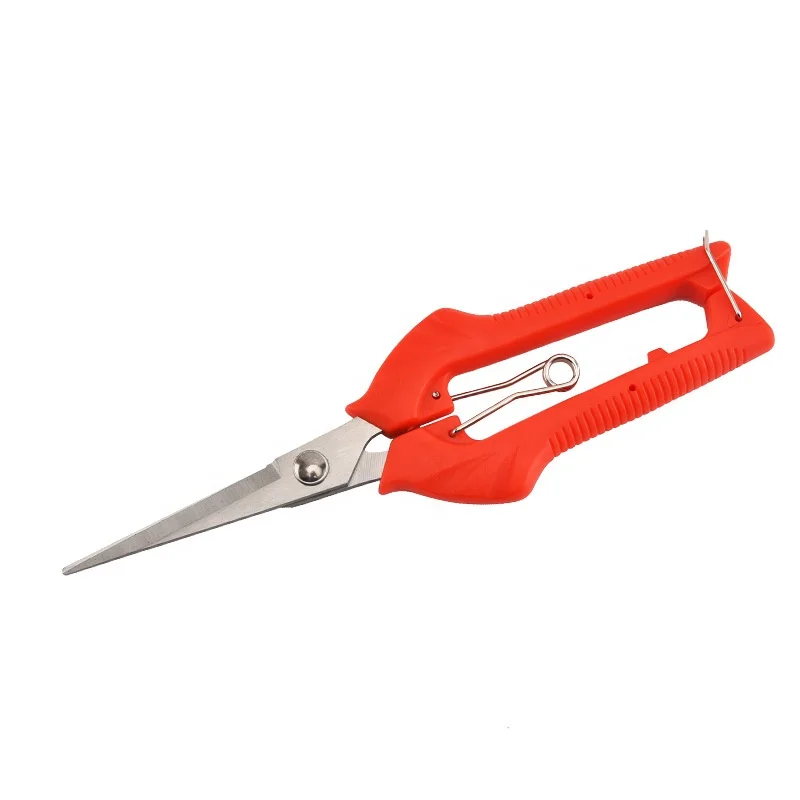 Bypass Garden Scissor Pruning Shear For Fruit Pick Up with Soft Plastic Handle Multi-Function Fruit Picking Trimming Scissors