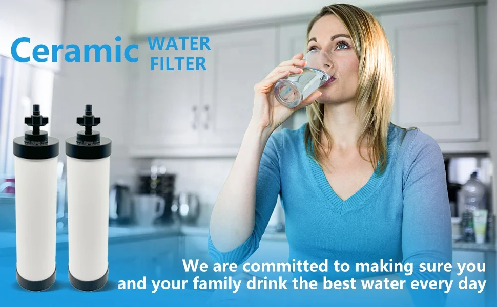 Ceramic Water Filter Replacement compatible for Countertop Gravity Filtration System Elements