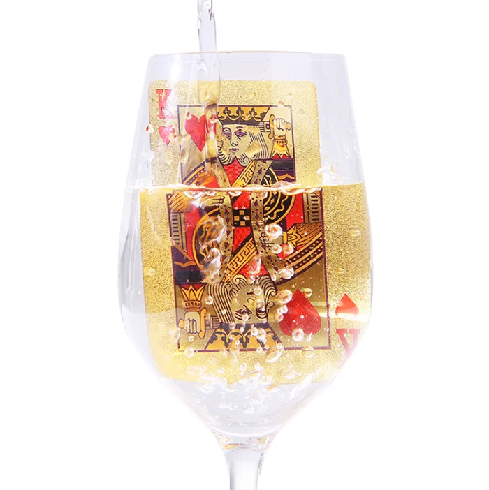 
GS-18027 Custom Gold Foil Play Game Cards PET Poker Playing Cards For Gift 