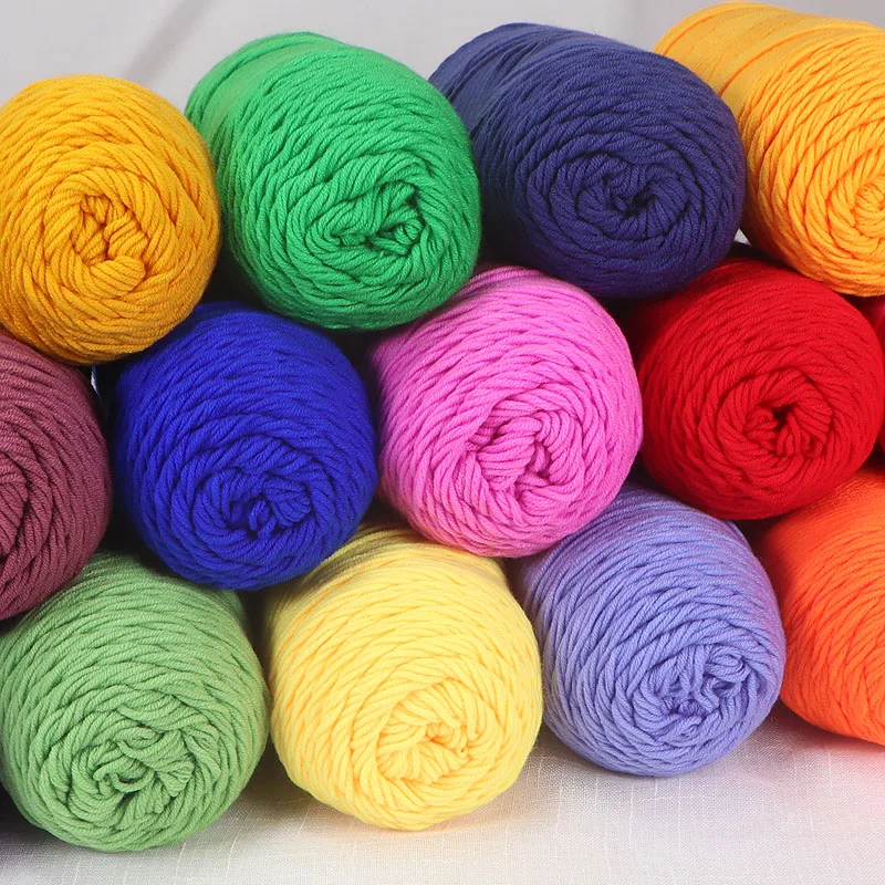 RongMeiXuan 5ply 62colors Cotton Acrylic Blend Yarn Crochet Milk Cotton Yarn