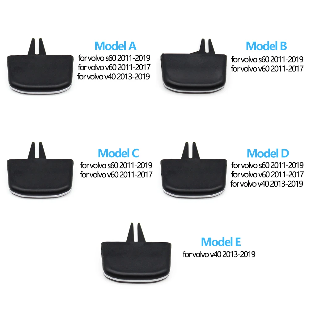 Car Front Air Conditioning AC Vent Grille Outlet Slider Tab Clip Repair Kit For Volvo S60 V60 V40 2011 2012 2013 2014 2015 2016