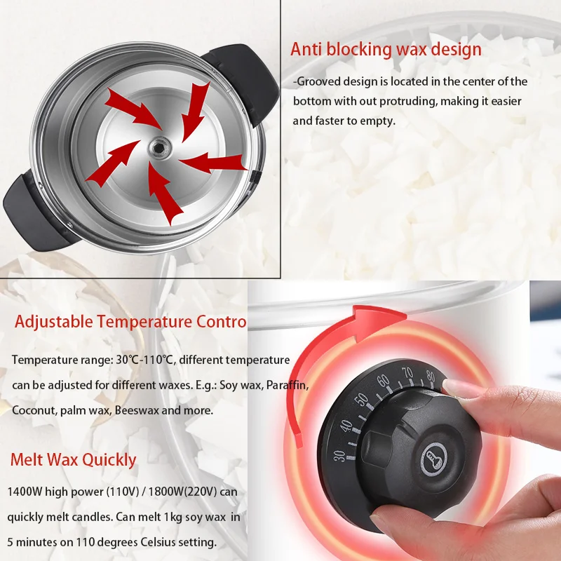 Electric Wax Melting Machine Candle Warmer Soy Wax Melter For Home Diy Candle Making  For Home