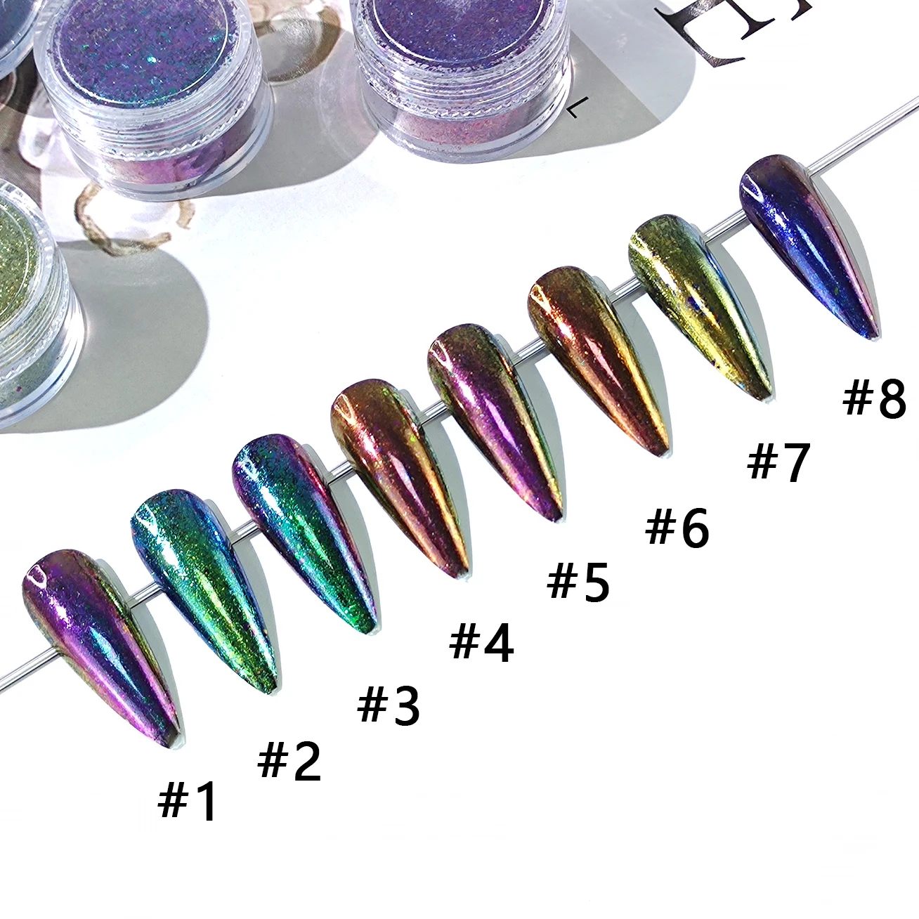 Meetbeauty Fast drying 8 colors nail Acrylic Nail Dip Dipping Kilogram System Color Glitter Powder