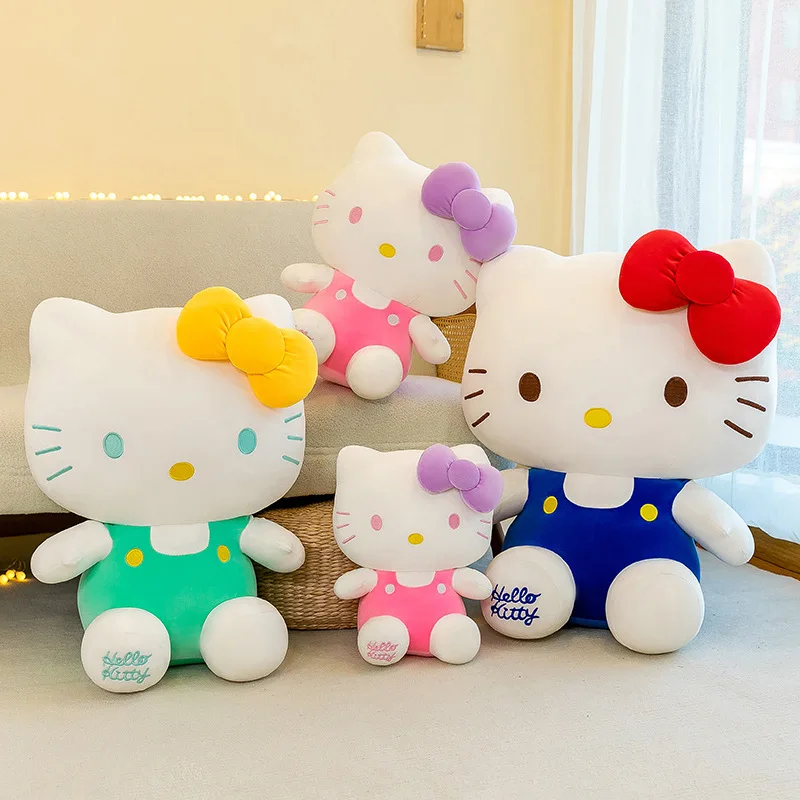 Sanrios Hello KT Kuromi Melody Stuffed Toys Cute Plush Cinnamoroll Toys Kawaii Baby Christmas Gifts Children Dolls For Girl