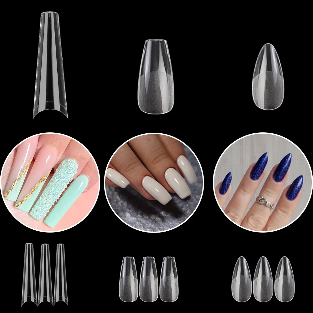 Gelsky Wholesale 100 Pcs Nail Tips False Gel Nails Private Label Nail Tips