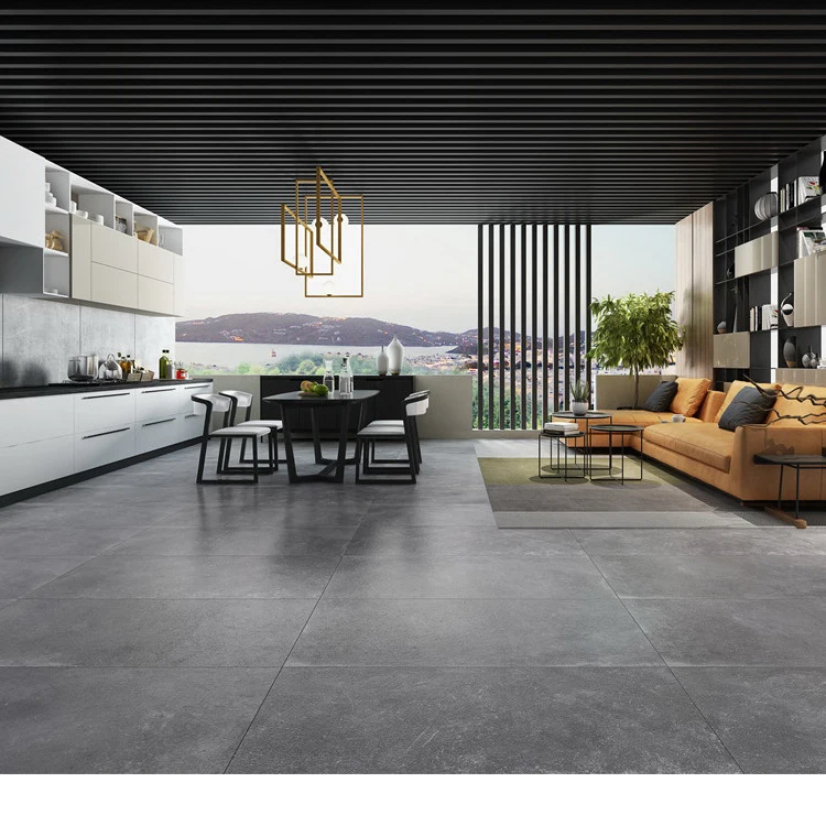 Matt Grey Antique look cement porcelain tile for floor
