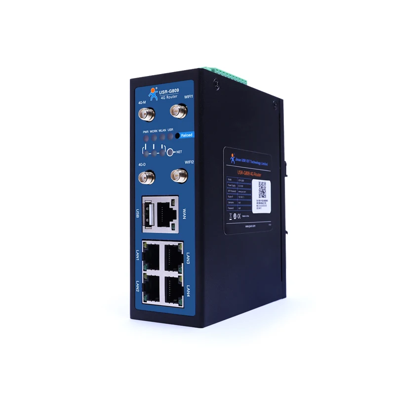 USR-G809-EAU Industrial Cellular VPN Router  Modem 4g Wifi Lte Router With Sim Card Slot