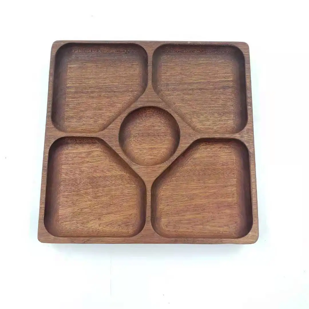 Новый бытовых нужд многоразовые из древесины Сапеле службы мульти-функциональный закуска фрукты деревянный поднос